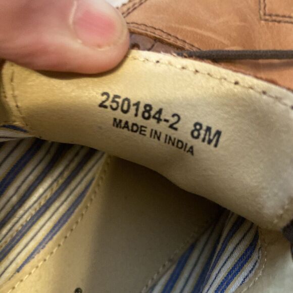 Giorgio Brutini Oxford Shoes Mens Size  8 Brown Leather Lace Up Square Toe - Picture 8 of 8